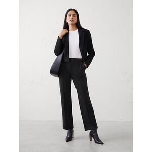 Banana Republic Womens Black Ponte Straight Ultra High-Rise Pants Size M Medium